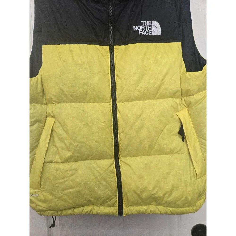 The North Face 1996 Retro Nuptse Vest Mens Large Yellow 700 Down Puffer
